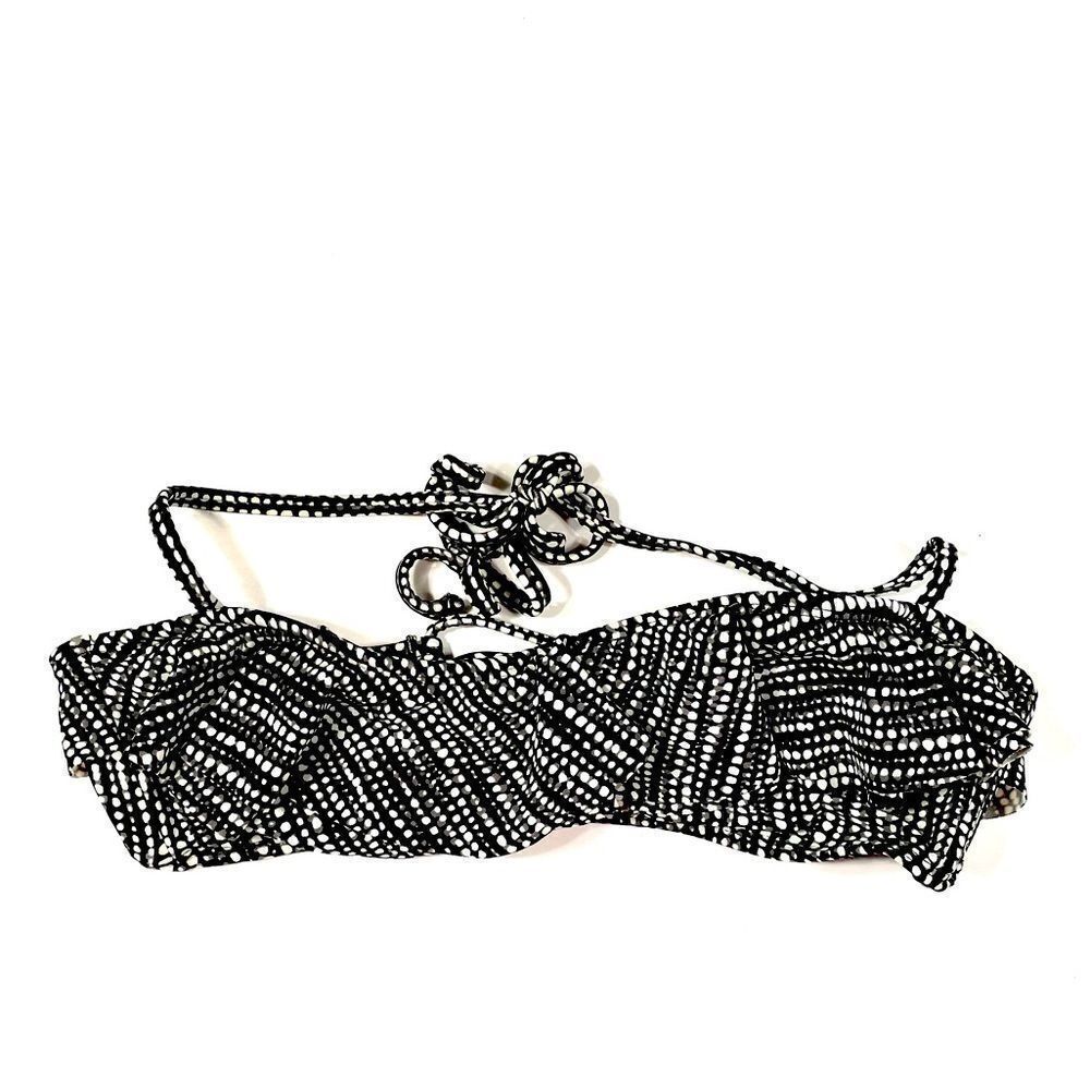 BLACK & WHITE ISLAND SOUL BIKINI TOP SIZE SMALL